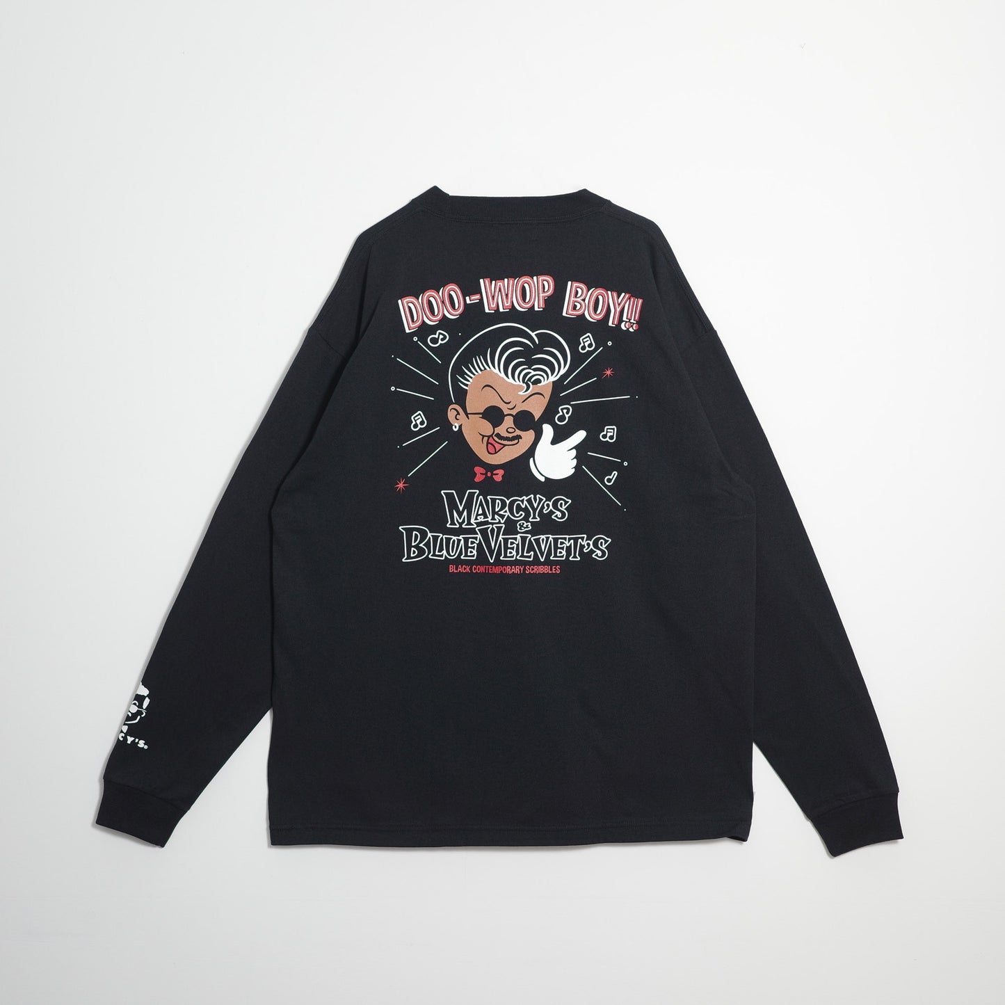 【数量限定】)MARCY'S & BLUE VELVET'S L/S TEE MCBV-02 BLACK