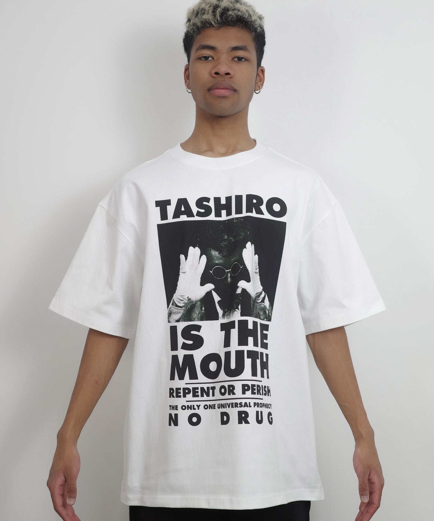 TASHIRO IS THE MOUTH 半袖Tシャツ TITM-A01 WHITE