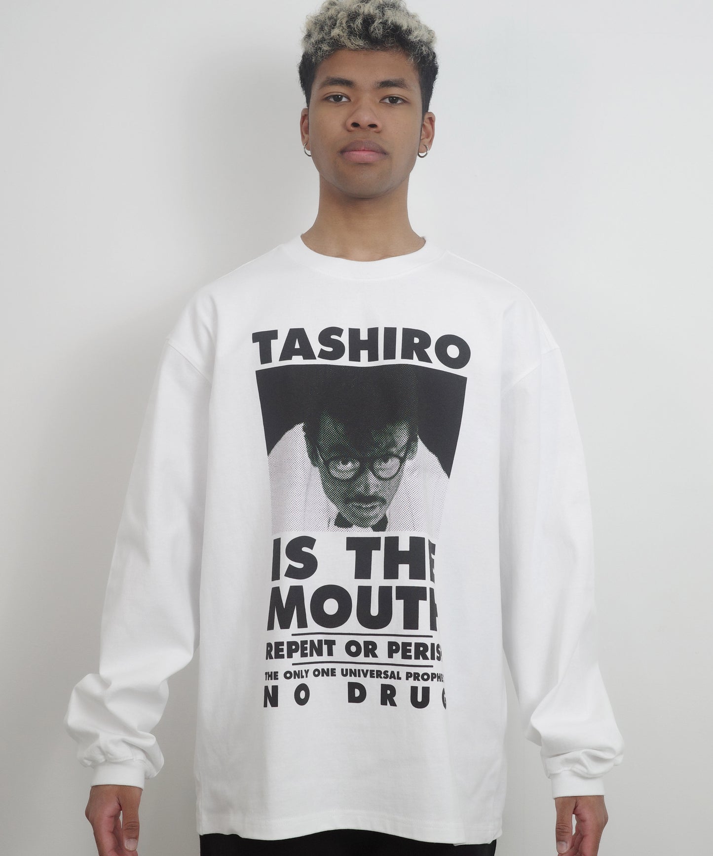 TASHIRO IS THE MOUTH 長袖Tシャツ TITM-C02 WHITE