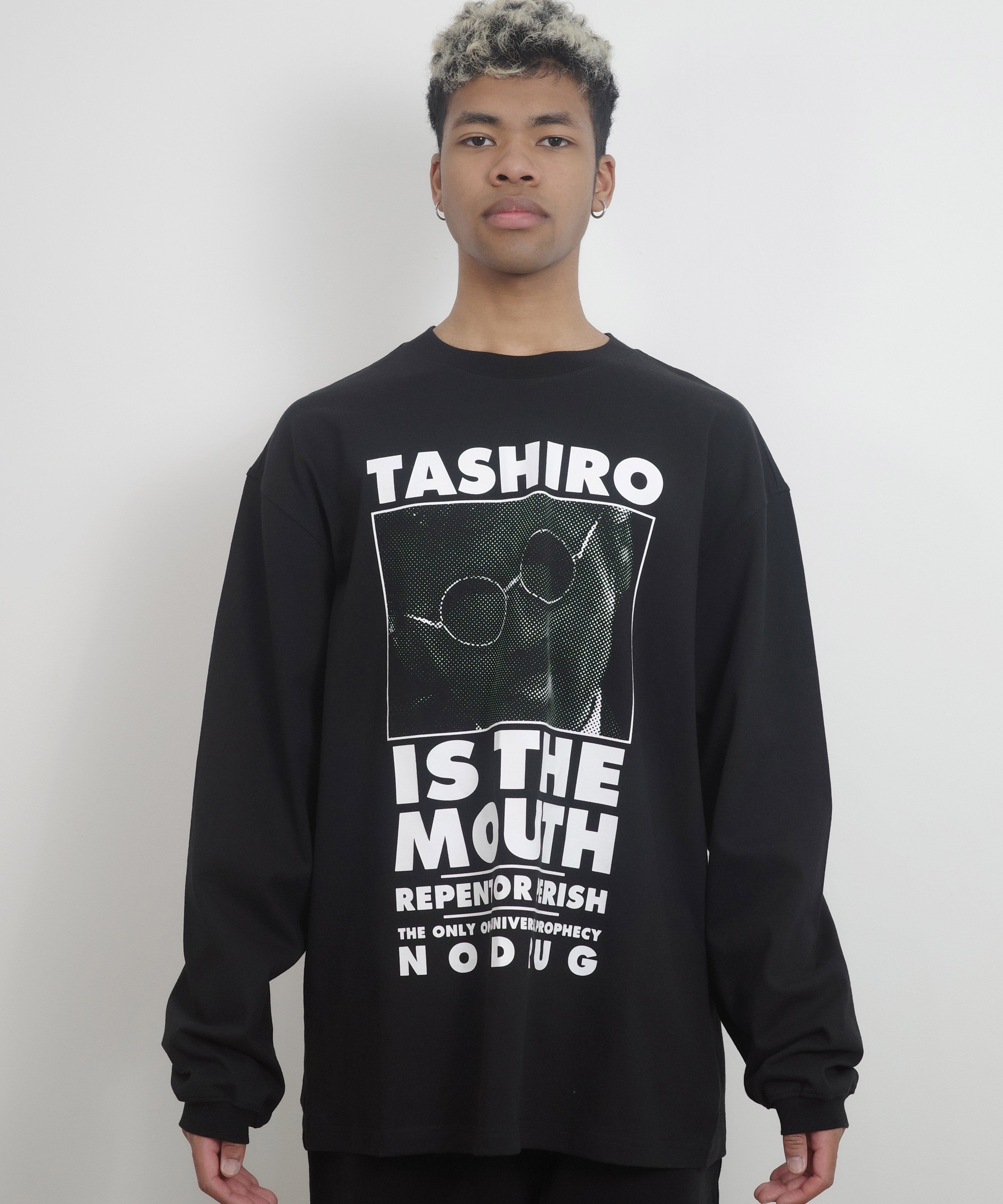 MARCY'S TASHIRO IS THE MOUTH Tシャツ Lサイズ TASHIRO IS THE MOUTH 長袖Tシャツ TITM-B02 BLACK – MARCY'S