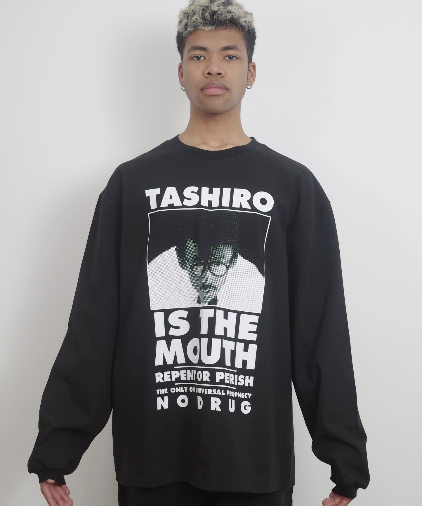 TASHIRO IS THE MOUTH 長袖Tシャツ TITM-C02 BLACK