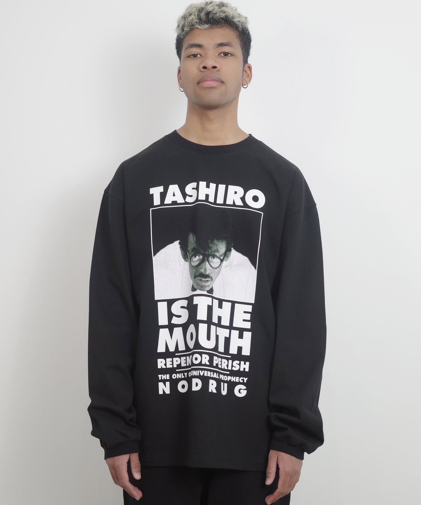 TASHIRO IS THE MOUTH 長袖Tシャツ TITM-C02 BLACK