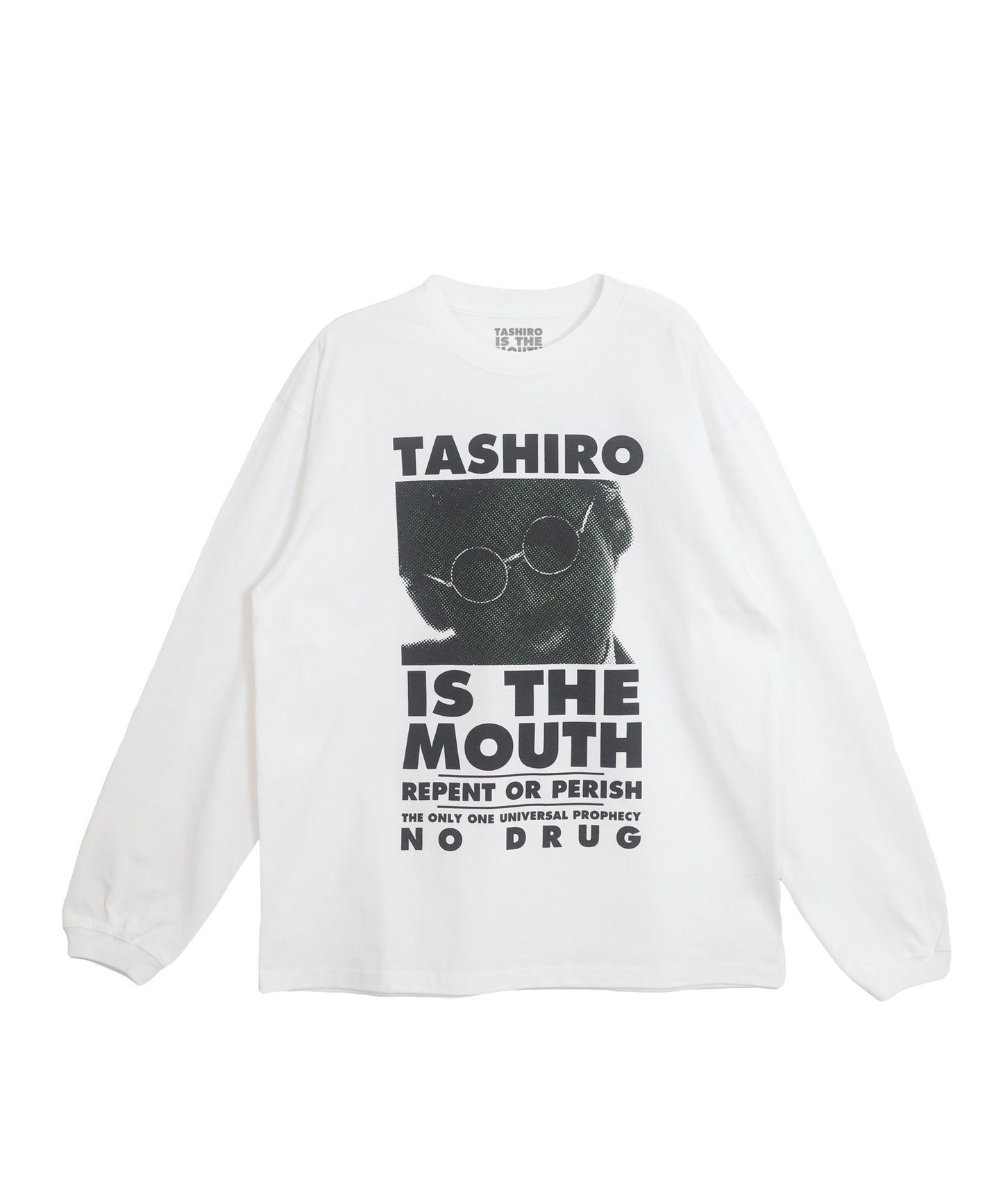 TASHIRO IS THE MOUTH 長袖Tシャツ TITM-B02 WHITE