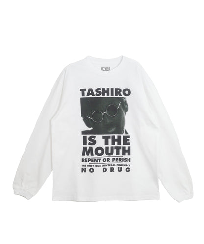 TASHIRO IS THE MOUTH 長袖Tシャツ TITM-B02 WHITE