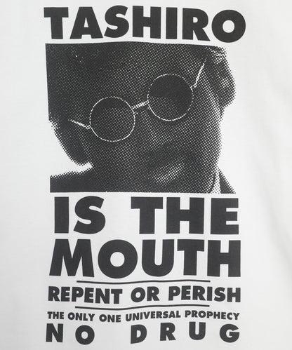 TASHIRO IS THE MOUTH 長袖Tシャツ TITM-B02 WHITE