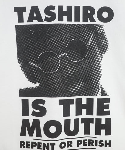 TASHIRO IS THE MOUTH 長袖Tシャツ TITM-B02 WHITE