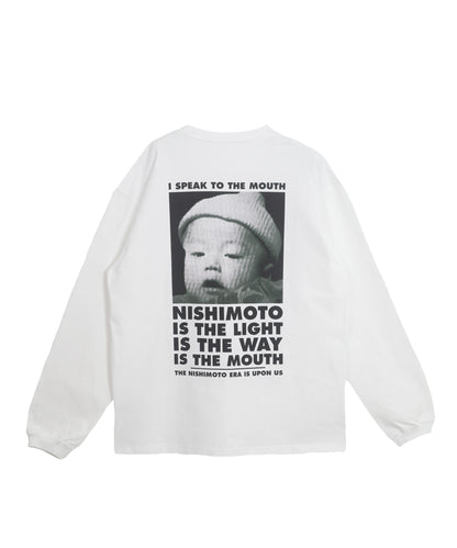 TASHIRO IS THE MOUTH 長袖Tシャツ TITM-B02 WHITE