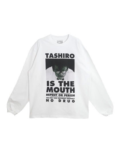 TASHIRO IS THE MOUTH 長袖Tシャツ TITM-C02 WHITE