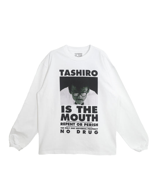 TASHIRO IS THE MOUTH 長袖Tシャツ TITM-C02 WHITE