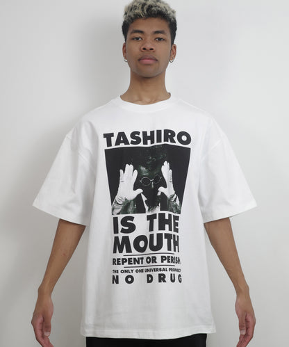 TASHIRO IS THE MOUTH 半袖Tシャツ TITM-A01 WHITE