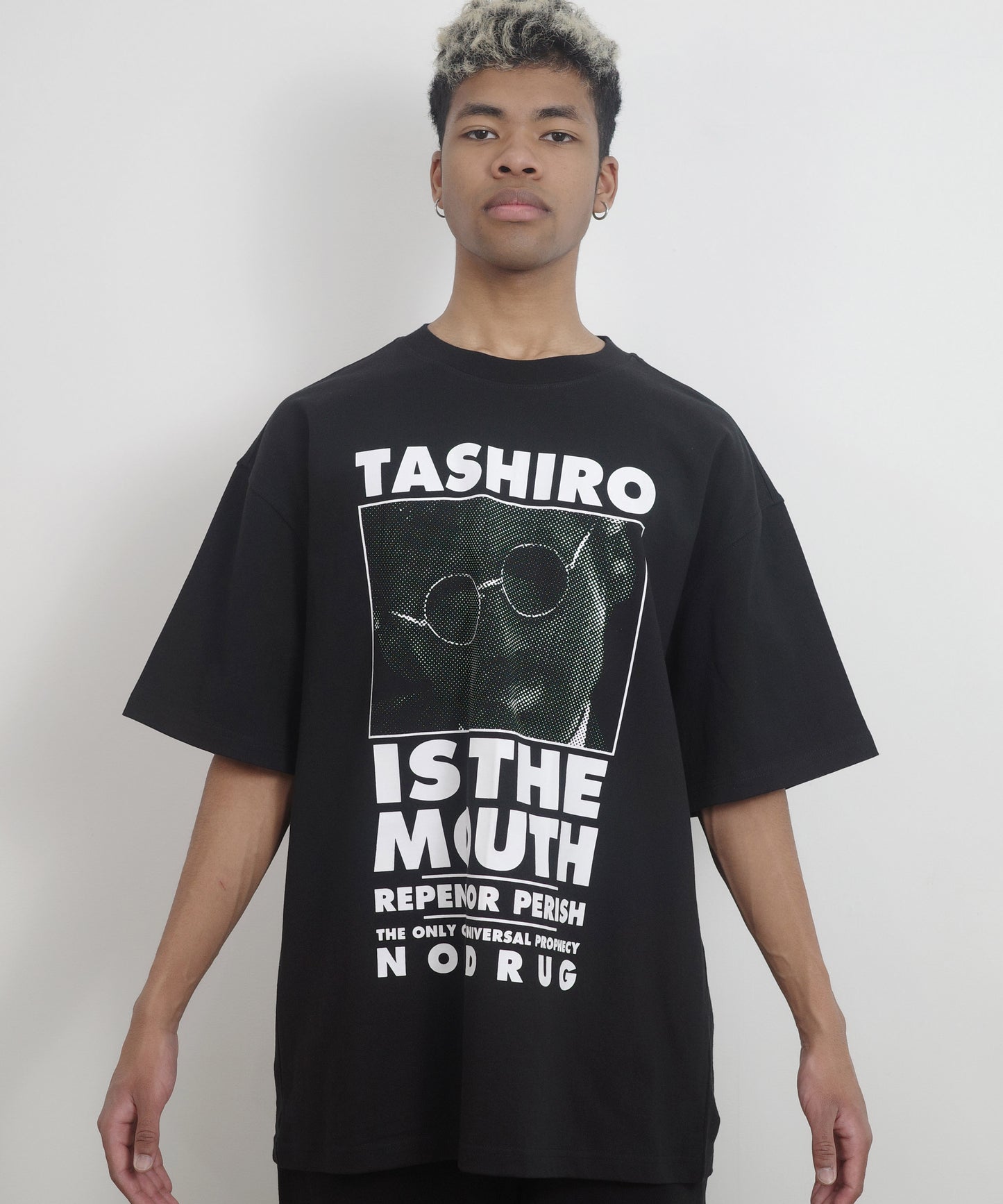 TASHIRO IS THE MOUTH 半袖Tシャツ TITM-B01 BLACK