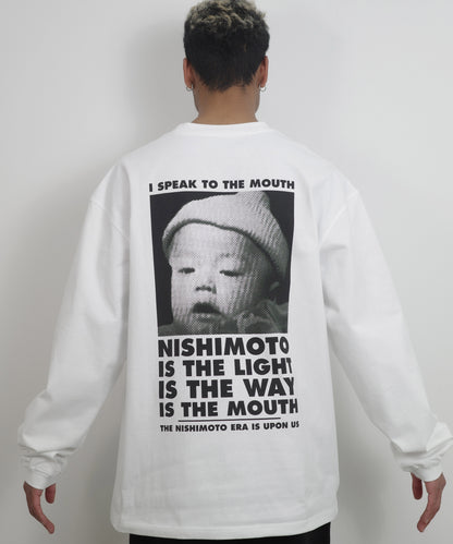 TASHIRO IS THE MOUTH 長袖Tシャツ TITM-B02 WHITE