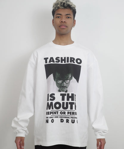 TASHIRO IS THE MOUTH 長袖Tシャツ TITM-C02 WHITE